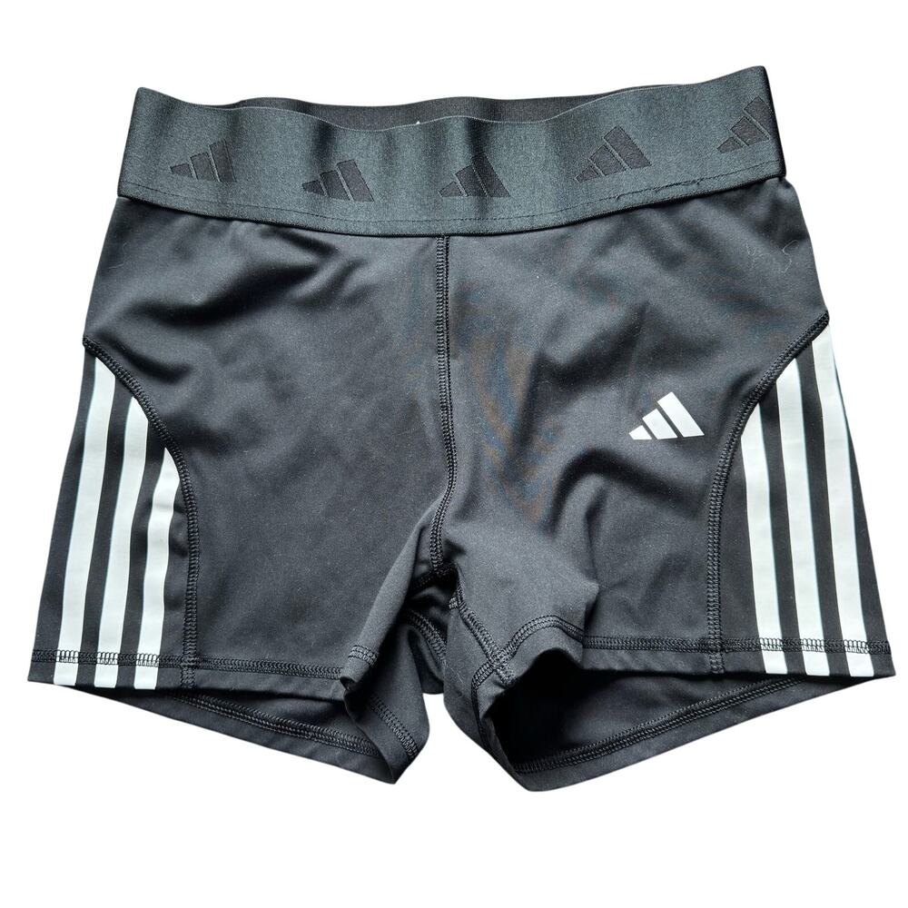 Adidas 3 Stripes Running Short Black White Size M